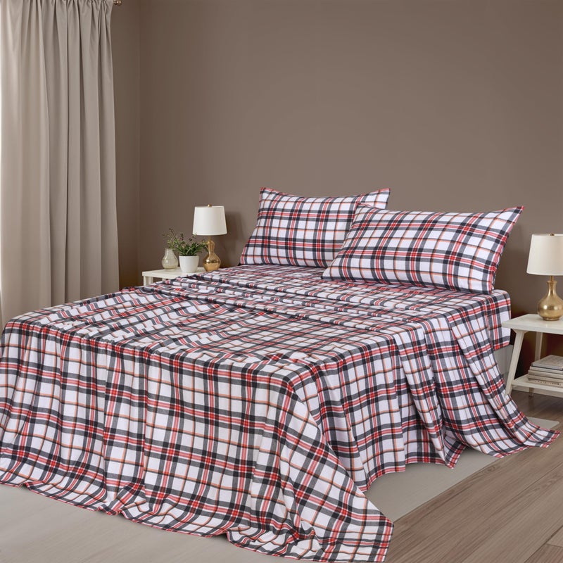 ZOYER Flannel Sheets Queen Size Set - Soft & Comfy Deep Pocket Cotton Flannel Bedding  Fitted Up to 16""  Double Brushed Queen Bed Sheets  4 Pieces  Classic - Image 2