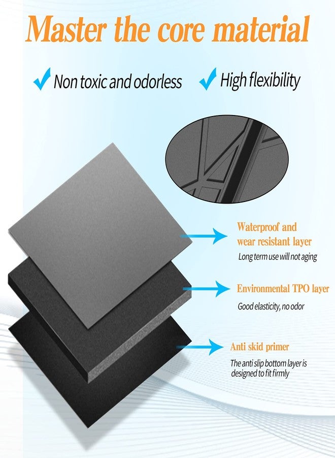 Elsetyler Cargo Liner for 2015-2020 2021 2022 2023 2024 2025 Mustang - Black TPO All Weather Heavy Duty Waterproof Rear Cargo Tray Trunk Floor Mat Protector Compatible with 2015-2025 Ford Mustang - Image 4