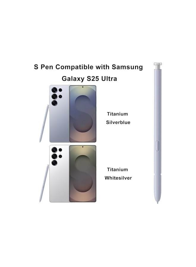 Galaxy S25 Ultra S Pen Replacement for Samsung Galaxy S25 Ultra Stylus Pen,S25 Ultra Pen Replacement for Samsung Galaxy S25 Ultra 5G 6.9 in All Versions S Pen,EJ-PS938BBEGUJ(Light Silver) - Image 2