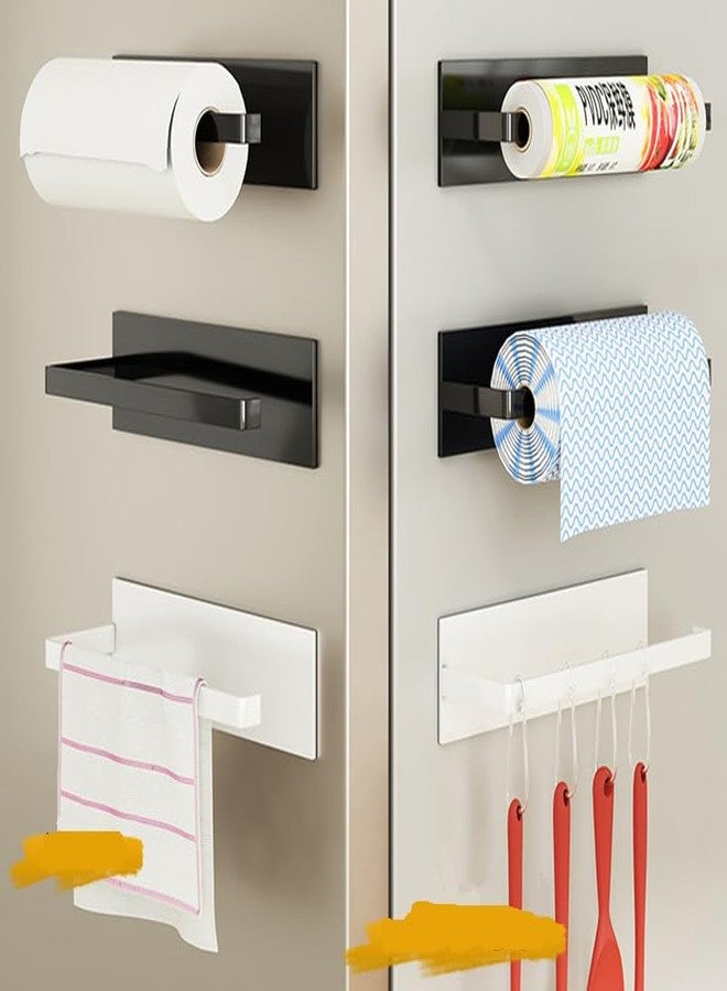 Rasikvar Magnetic GI Steel Toilet Paper Stand/Tissue Roll Hanger for Bathroom/Nepkin Holder/Towel Holder (Black) - Image 5