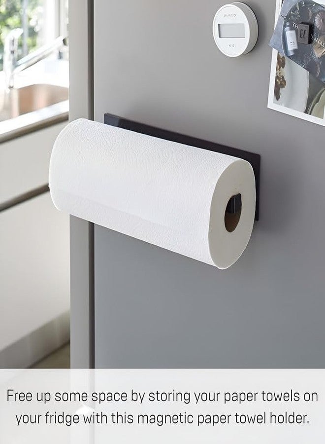 Rasikvar Magnetic GI Steel Toilet Paper Stand/Tissue Roll Hanger for Bathroom/Nepkin Holder/Towel Holder (Black) - Image 2