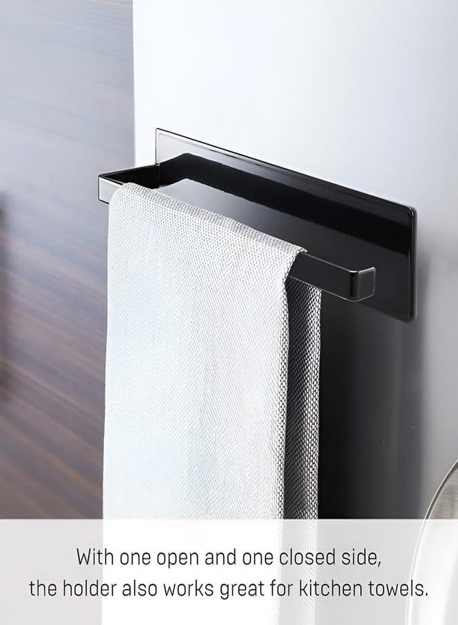 Rasikvar Magnetic GI Steel Toilet Paper Stand/Tissue Roll Hanger for Bathroom/Nepkin Holder/Towel Holder (Black) - Image 4