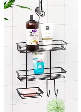 ‎okyanus Home Ocean Home Black Hanging Shower Shelf Organizer  - Image 1