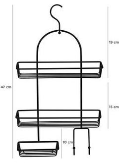 ‎okyanus Home Ocean Home Black Hanging Shower Shelf Organizer  - Image 2