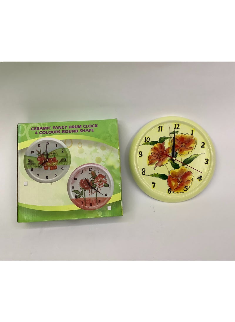 Generic - Fancy Ceramic Drum Wall Clock - Image 1