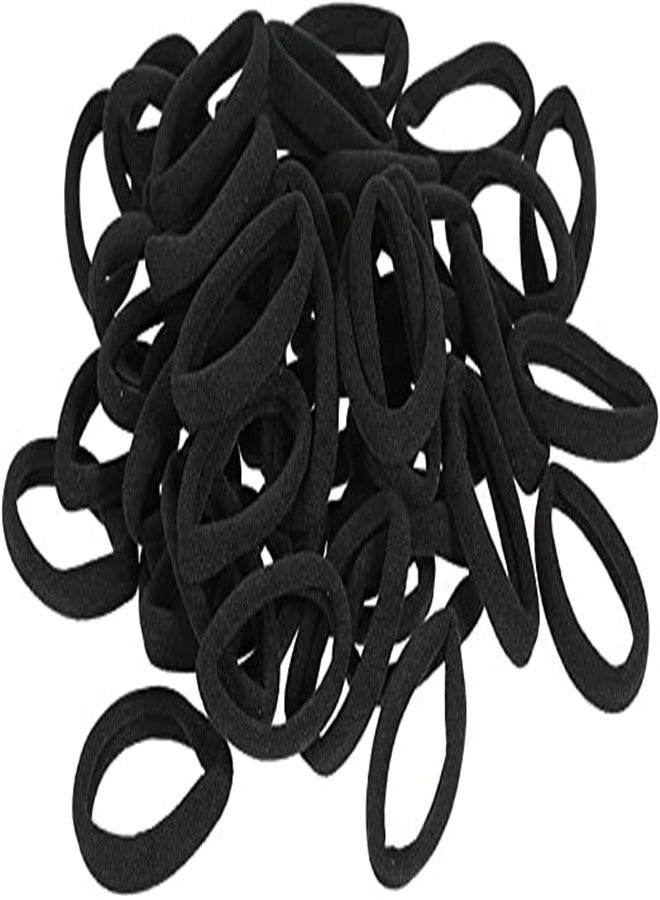 Goolsky 50pcs Thick Black High Elasticity Hair Ties, Suitable for Men and Women - Seamless Non-Slip Hair Bands, Durable Stretchable Hair Accessories - Image 4