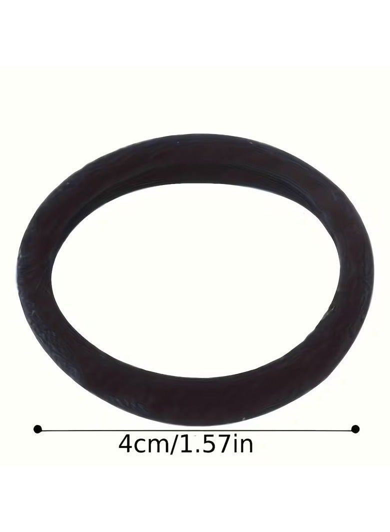Goolsky 50pcs Thick Black High Elasticity Hair Ties, Suitable for Men and Women - Seamless Non-Slip Hair Bands, Durable Stretchable Hair Accessories - Image 3