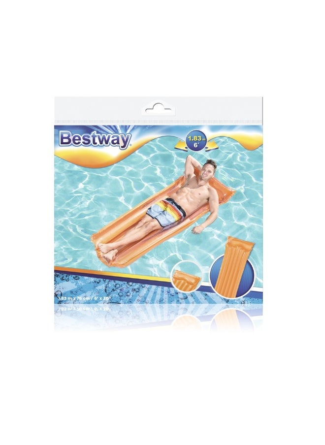 Bestway Bestway - Inflatable Transparent Airbed Deluxe Comfort 183x76 cm - Orange - 44013  - Image 3
