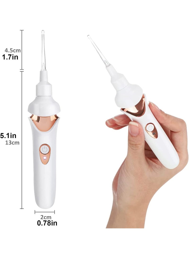 Bukela 5-in-1 Electric Ear Scoop Electric Children's Ear Scoop Safety Painless Earwax Remover Cordless Vacuum Ear Wax Cleaning Tool Painless Ear Cleaning Tool for Whole Family,White - Image 2