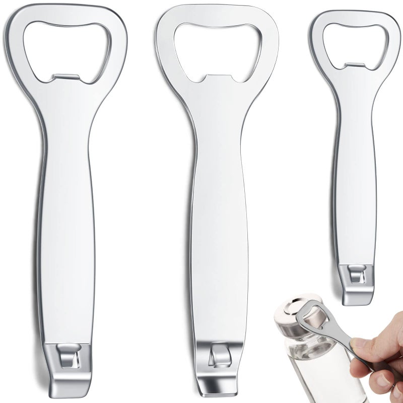 Gandeer Gandeer 3 Pcs Vial Decapper for 20mm and 13mm Flip Vial Cap Stainless Steel Remover Oral Liquid Seal Opener Bottle Openers for Beer Bottle Can Jar LidClassic Style 