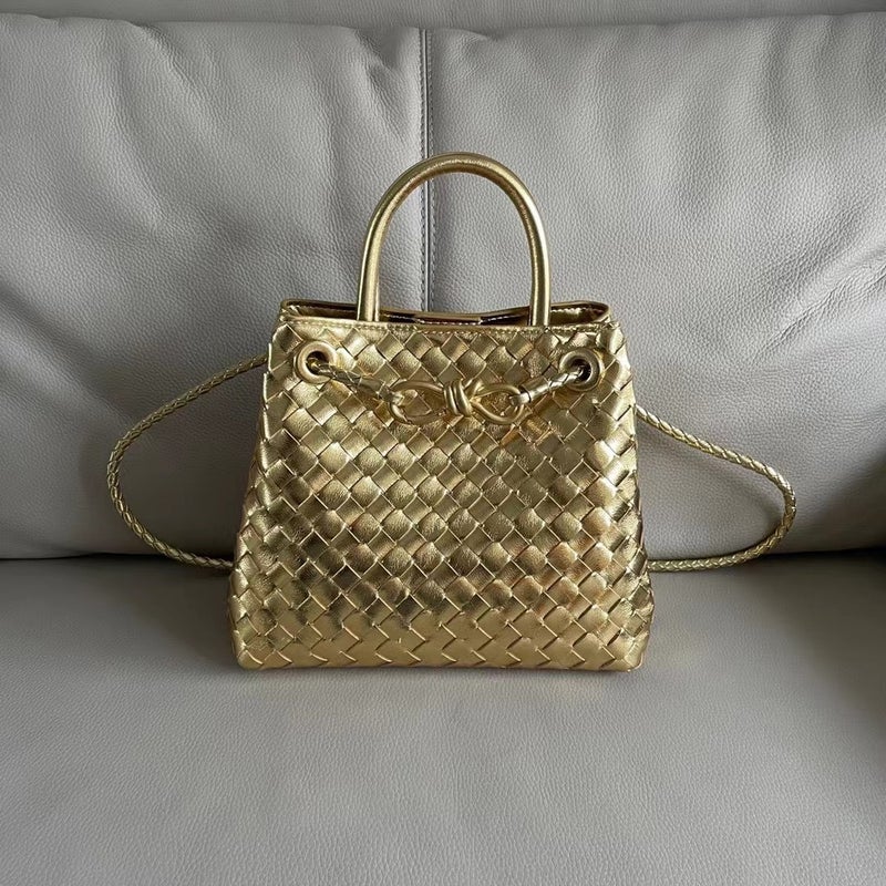 New Leather Handmade Woven Bag Cowhide Handbag Armpit Shoulder Messenger Bag Price - Image 1