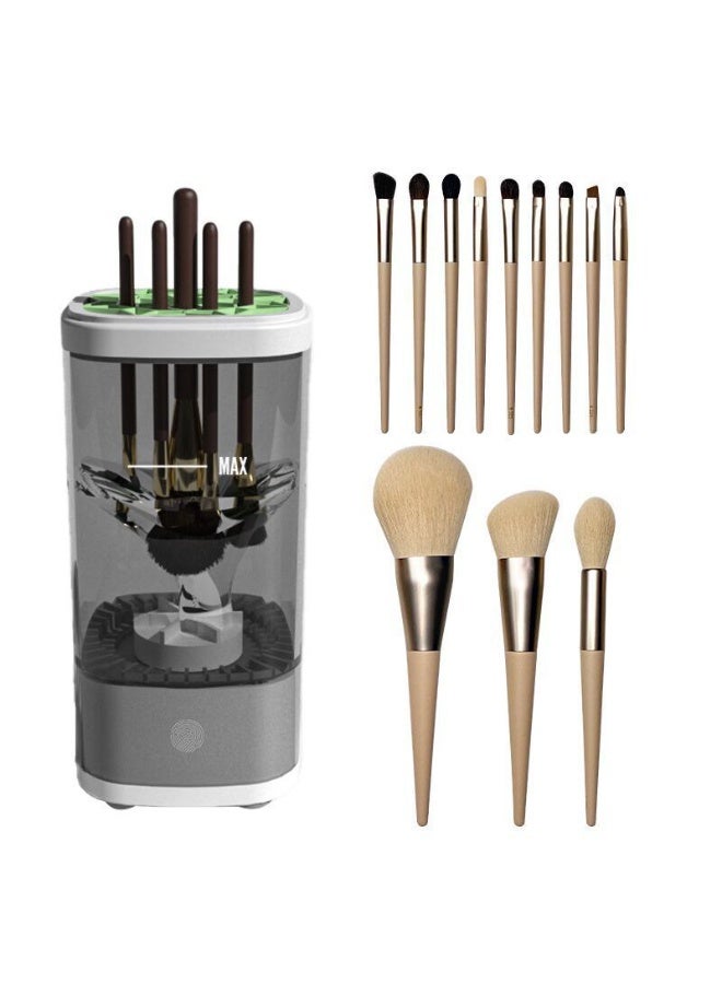 ماكينة غسيل فرش المكياج الأوتوماتيكية USB - تنظيف عميق وتجفيف سريع بلمسة زر - آمنة على جميع أنواع الفرش - Image 1