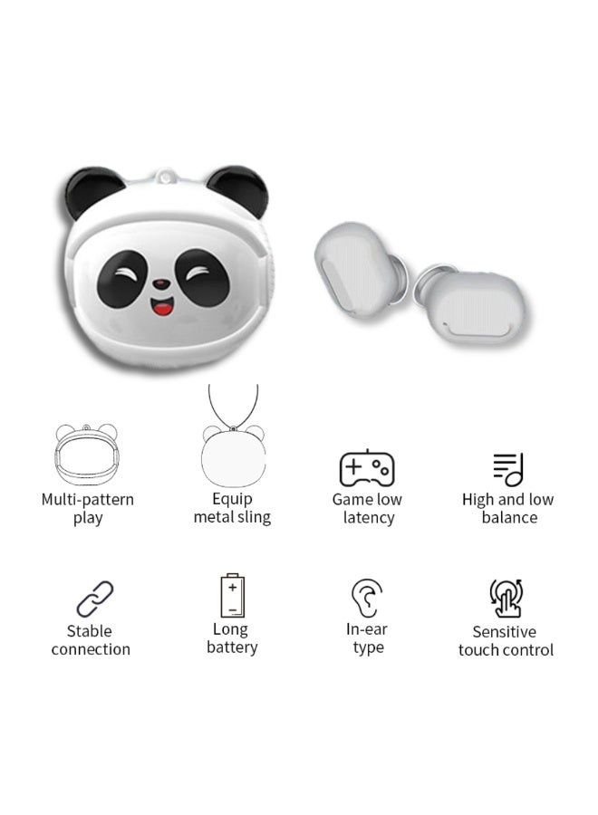 سماعات أذن لاسلكية حقيقية G05 Panda Panpan، بلوتوث 5.3، تصميم قابل للدوران، أبيض - Image 4