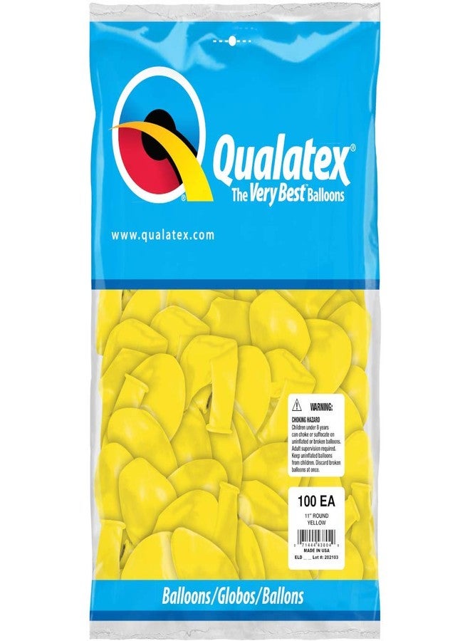 Qualatex Pioneer Balloon Company 100 Count Latex Balloon, 11", Yellow - Image 2