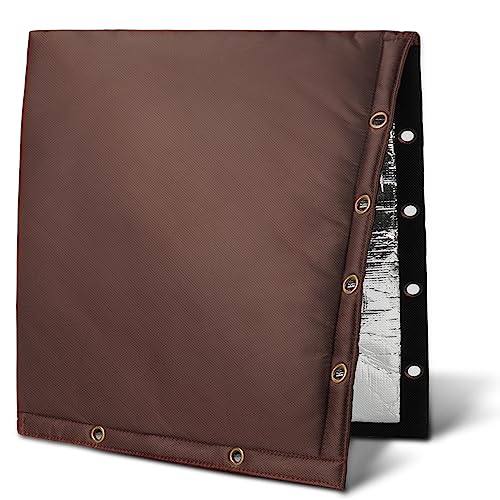 Safoner Backflow Preventer Insulation Cover - Winter Freeze Protection for Outdoor Pipes, Irrigation & Sprinkler Valves, 24''W x 24''H (Brown) - Image 1