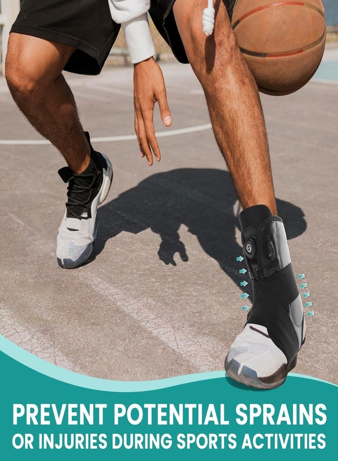 Bukihome Ankle Brace for Women & Men - Maximum Support for Sprained Ankle Injury Recovery with Detachable Aluminum Plate Elastic Adjustable Lace Up Ankle Support for Running Basketball (Small) - Image 5