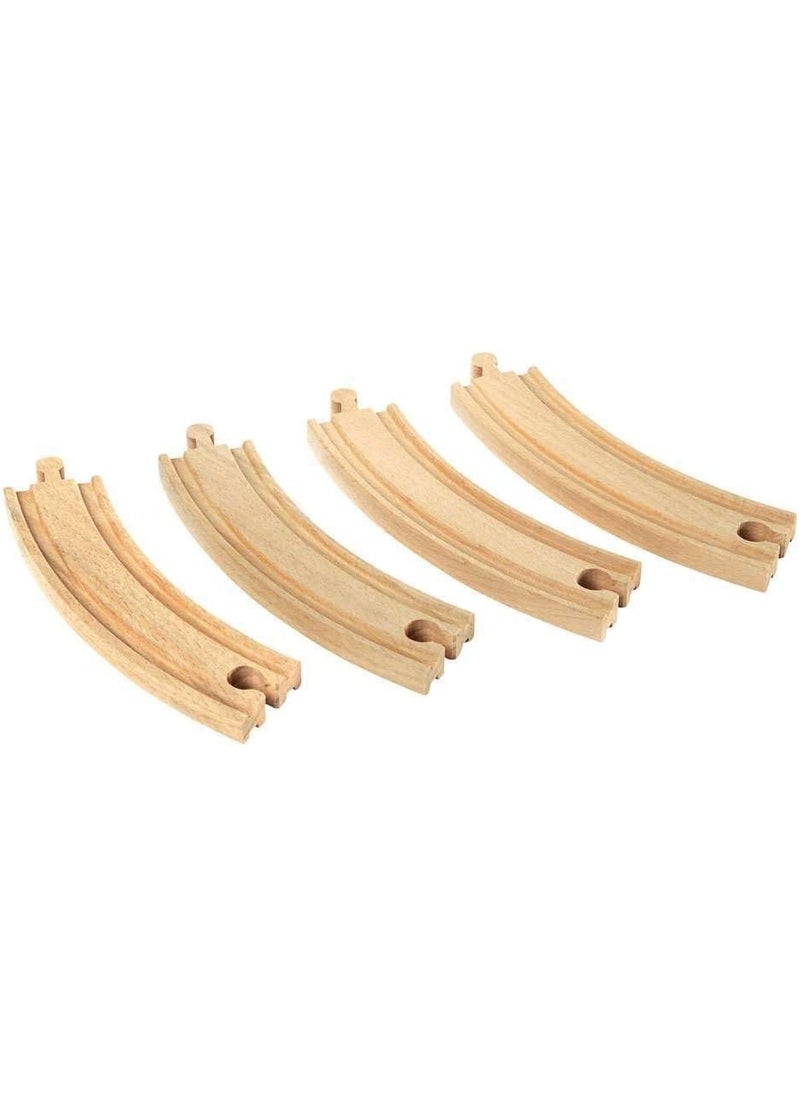 Brio BRIO World 33342 - Large Curved Wooden Tracks | 4-Piece Toy Train Set Extension | Compatible with All BRIO Railway Toys | Safety Tested and Approved | Ideal for Kids Ages 3 and Up  - Image 4