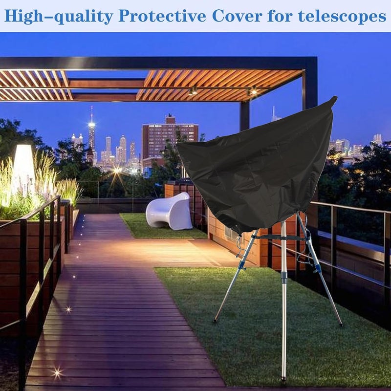 Bigwinyep Telescope Cover Waterproof Outdoor Telescope Cover with Adjustable Drawstring Zipper for Outdoor Indoor, 100x75CM/39x29Inch - Image 5