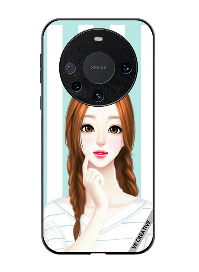 VR CREATIVE Protective Case Cover For Huawei Mate 60 Pro Plus Thinking Girl Design Multicolour - Image 1