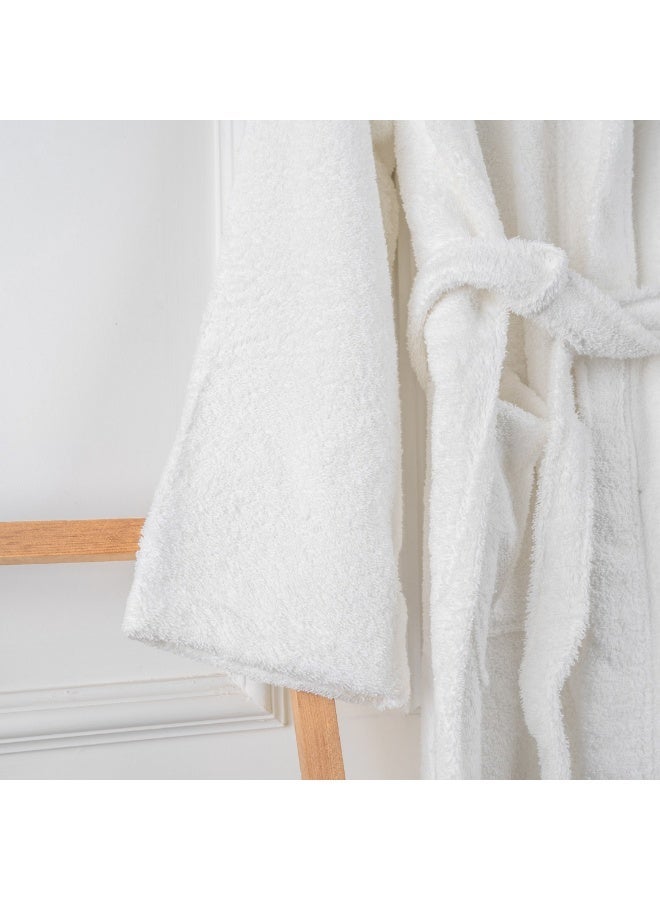 Nadav Hooded Bathrobe – Premium 100% Cotton – White – 1 Piece – Size XXL - Image 3