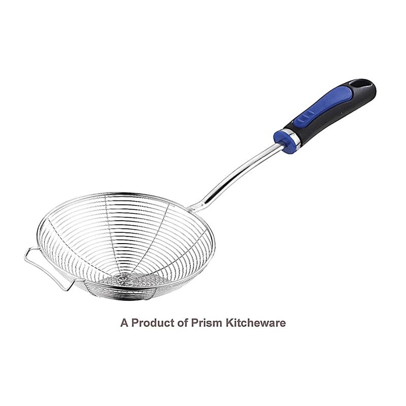 PUTHAK PUTHAK Deep Fry Strainer Puri jhara Stainless Steel Deep Frying Basket with Heavy Resistant Handle Round Shape 4015cm 1 pc  - Image 3