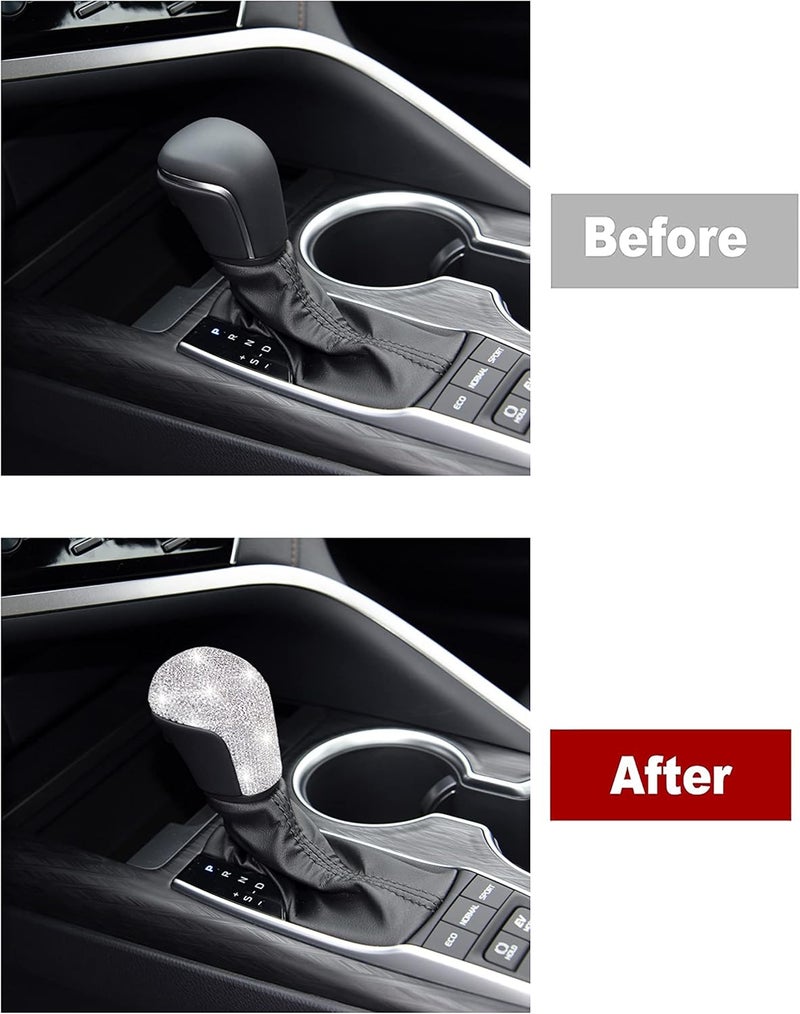 CONGCONG Bling Crystal Gear Shift Cover for Toyota Camry 2018-2023 & Carola 2020-2023 - Image 2