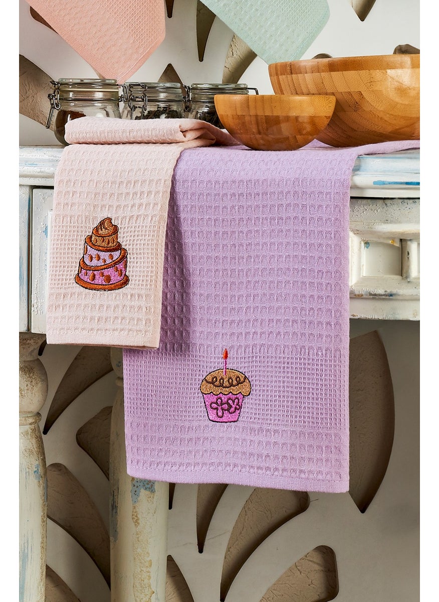 Eponj Home 6 Pieces Drying Napkin Embroidered 40X60 Cake  - Image 4
