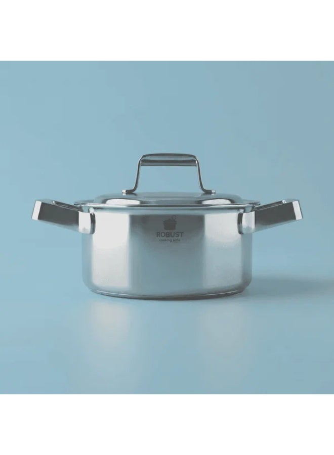 ROBUST Stainless Steel Cooking Pot, 26 cm - Silver - Image 1