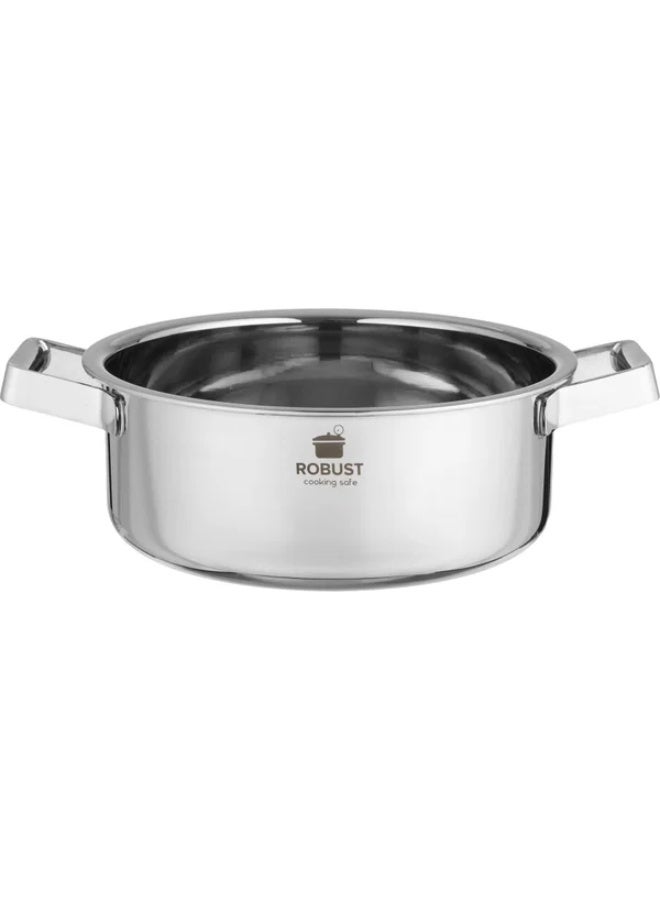ROBUST Stainless Steel Cooking Pot, 26 cm - Silver - Image 3