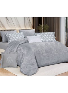 Hours comforter set with soft, silky jacquard fabric and a modern and distinctive pattern that satisfies all tastes 8 pieces king size