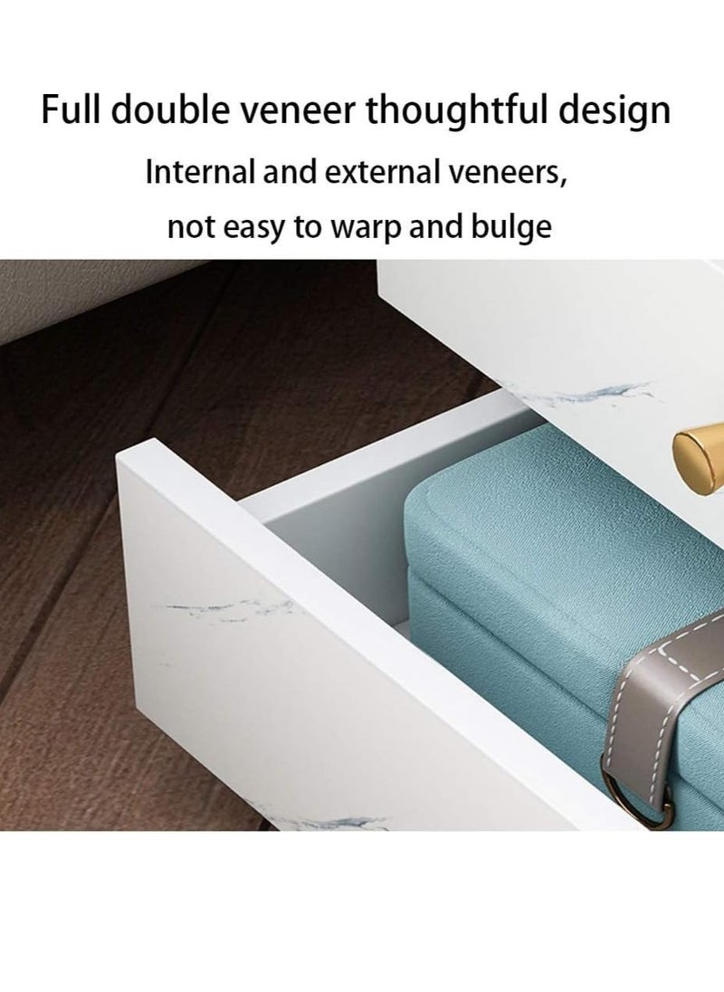 Bedside tables bedroom living room storage tables Modern bedside table with gold metal frame bedside table with two drawers suitable for bedroom living room