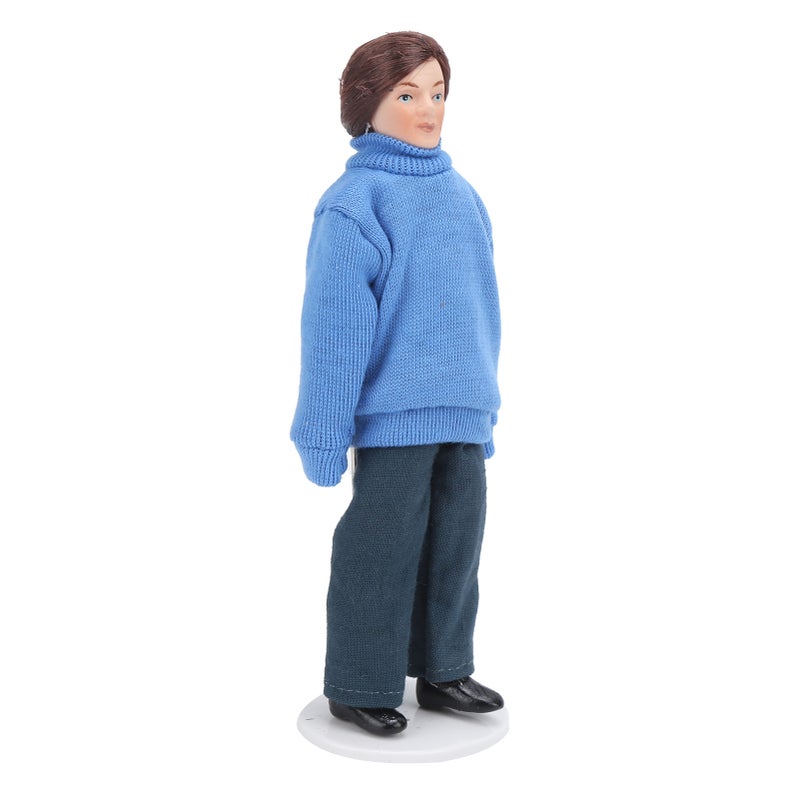 1:12 Dollhouse Figures - Poseable Limbs & Bendable Joints Miniature Porcelain People for 1:12 Scale Dollhouse Decoration, DIY Accessory and Gift Collection - Image 3