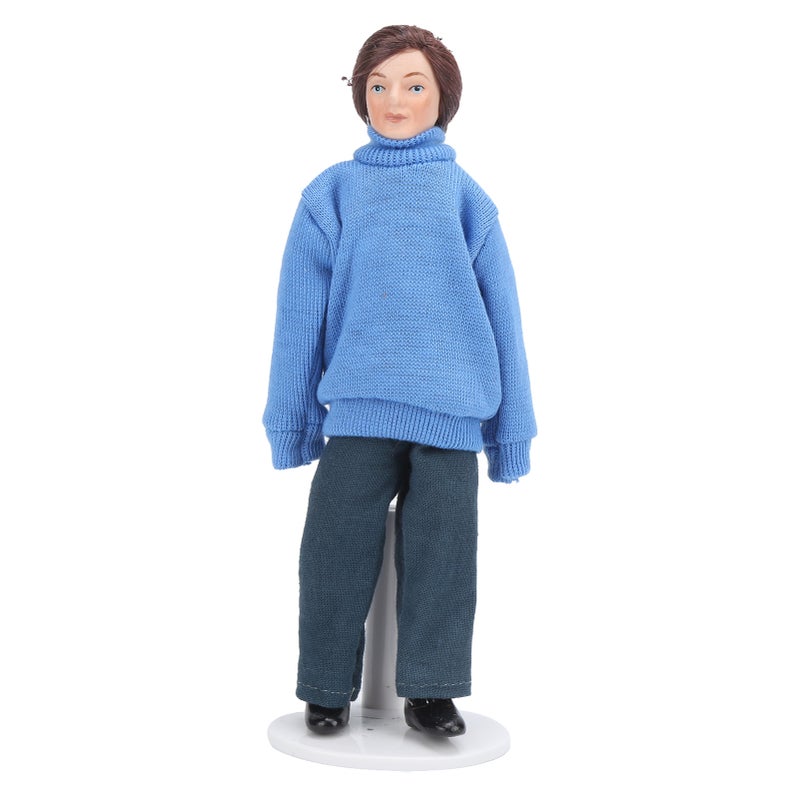 1:12 Dollhouse Figures - Poseable Limbs & Bendable Joints Miniature Porcelain People for 1:12 Scale Dollhouse Decoration, DIY Accessory and Gift Collection - Image 1