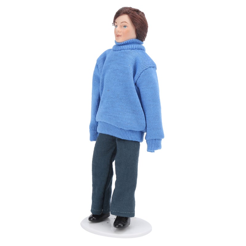1:12 Dollhouse Figures - Poseable Limbs & Bendable Joints Miniature Porcelain People for 1:12 Scale Dollhouse Decoration, DIY Accessory and Gift Collection - Image 2