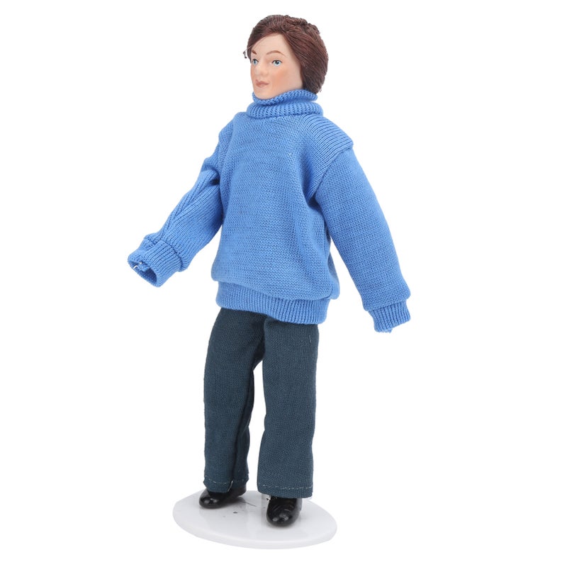 1:12 Dollhouse Figures - Poseable Limbs & Bendable Joints Miniature Porcelain People for 1:12 Scale Dollhouse Decoration, DIY Accessory and Gift Collection - Image 5