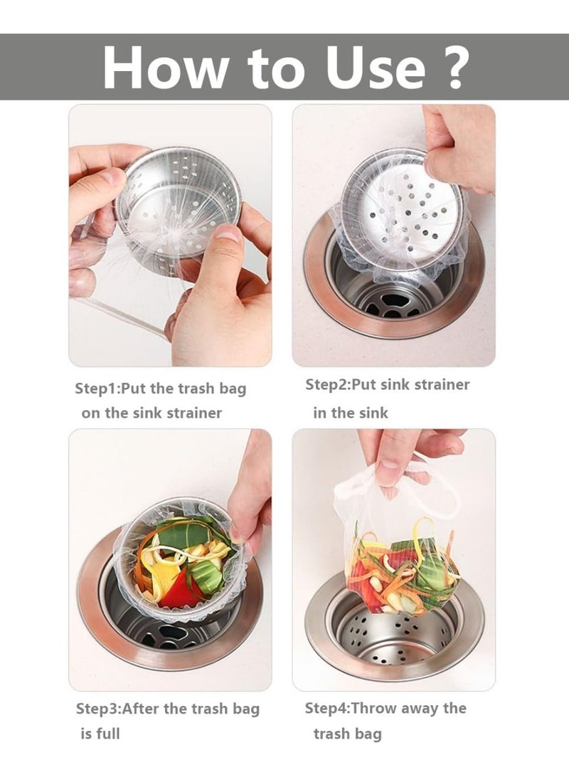 400 pieces disposable kitchen sink strainer bags, mesh bags that fit the sink strainer to collect food scraps in the kitchen - Image 3