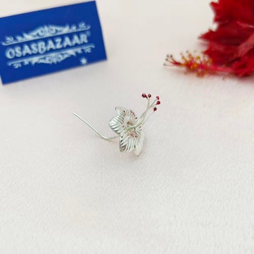 Osasbazaar Silver Flower Jaswant Small for Puja Pooja and Temple - 99% Pure Silver (1) - Image 2