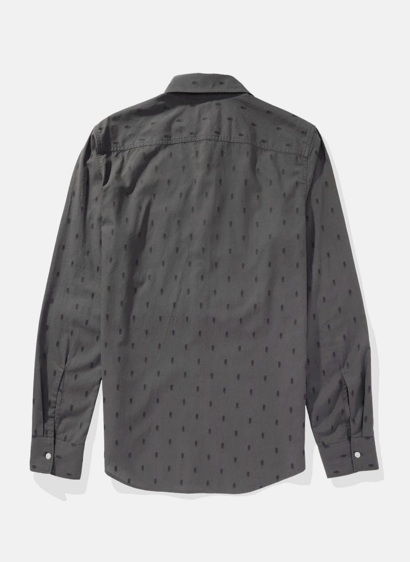 American Eagle - AE Printed Slim Fit Everyday Button-Up Shirt - Image 1