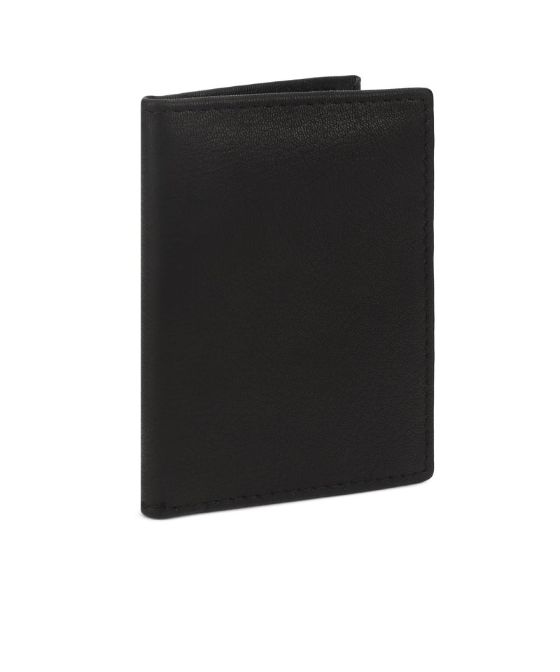 LB LEATHERBOSS Leatherboss Genuine Leather Small Slim Bifold Wallet | Credit, Debit, ID Card Holder | Compact & Stylish with Clear ID Windows | Gift for Men, Black - Image 3