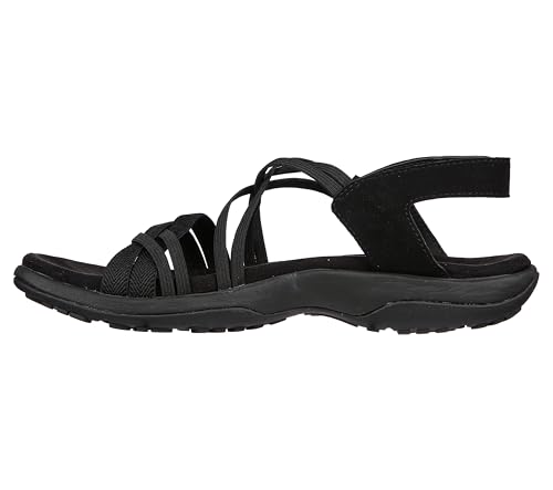 Skechers Women's Reggae Slim-Takes Two Sporty Sandal, Black/Black, 6 M - Image 2