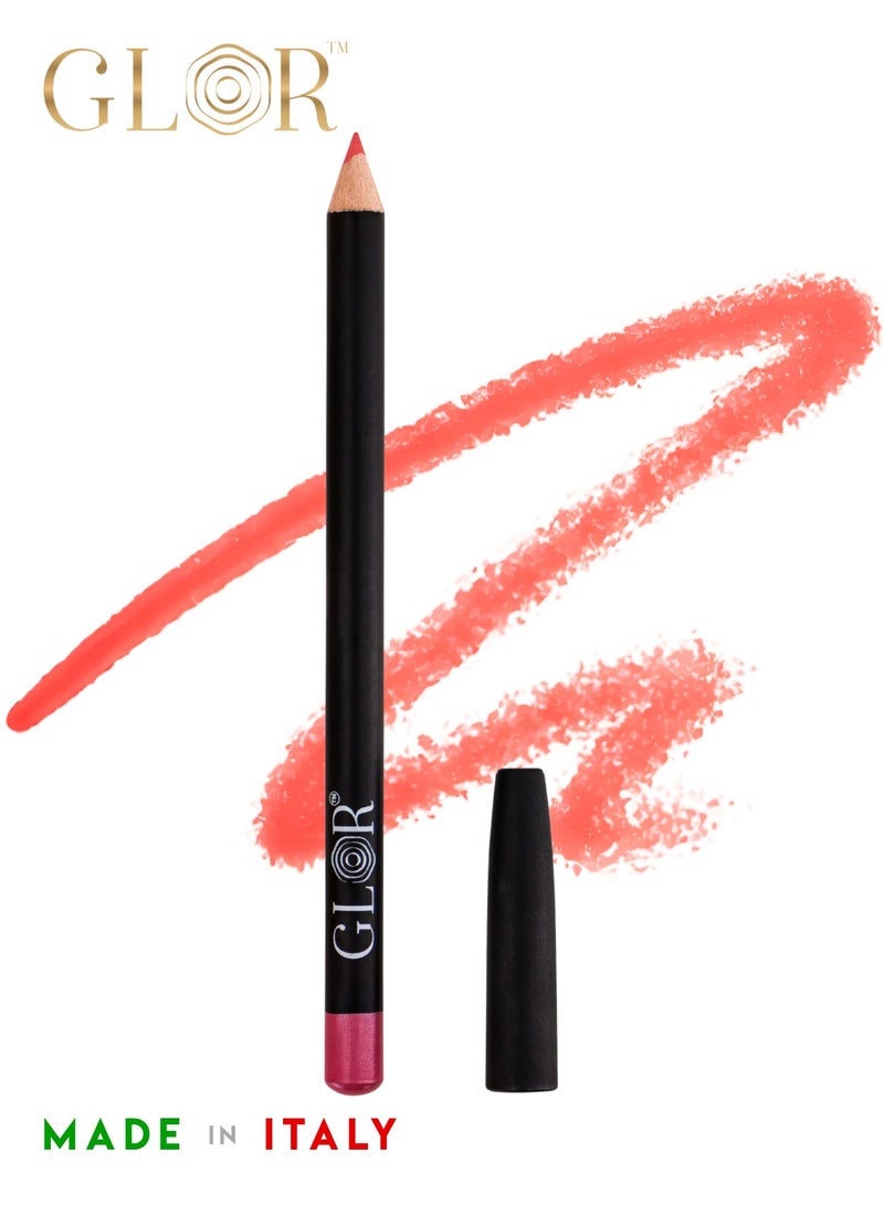 غلور  قلم تحديد الشفاه غلور إندليس تشارم ألتيميت بريسيشن - ليدي روز - نباتي، خالٍ من مسببات الحساسية، تحديد الشفاه طويل الأمد - Image 1