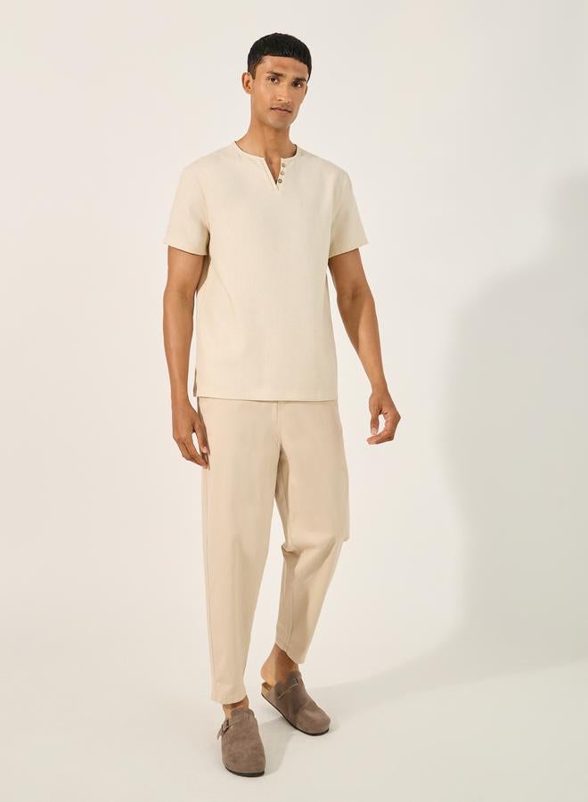 Styli Oversized Plain V Neck T-Shirt  - Image 2
