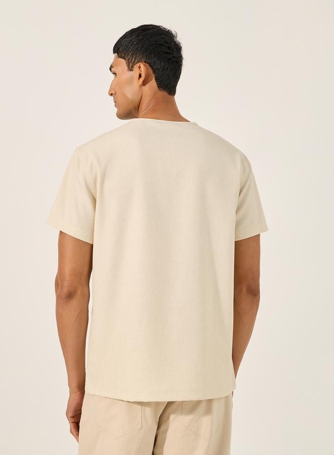 Styli Oversized Plain V Neck T-Shirt  - Image 4