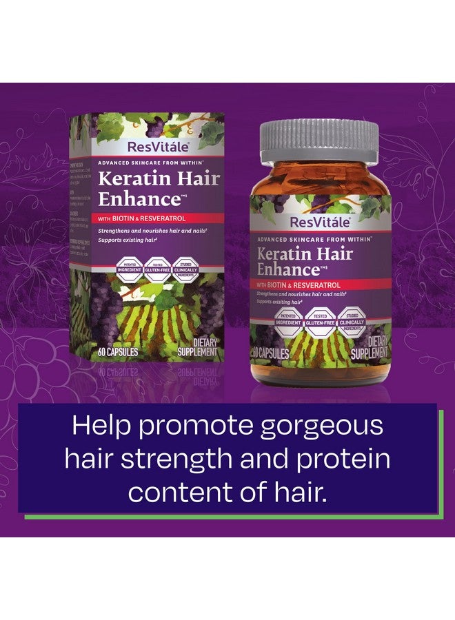 ResVitale Keratin Hair Enhance - Keratin Supplement for Hair Growth - 60 Capsules - Image 5