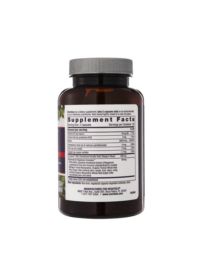 ResVitale Keratin Hair Enhance - Keratin Supplement for Hair Growth - 60 Capsules - Image 2
