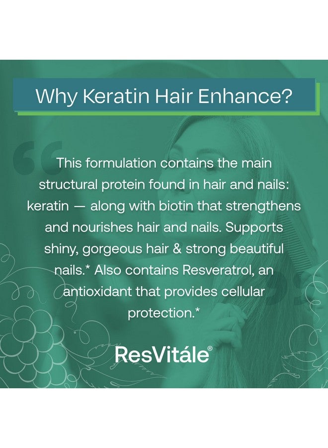 ResVitale Keratin Hair Enhance - Keratin Supplement for Hair Growth - 60 Capsules - Image 4
