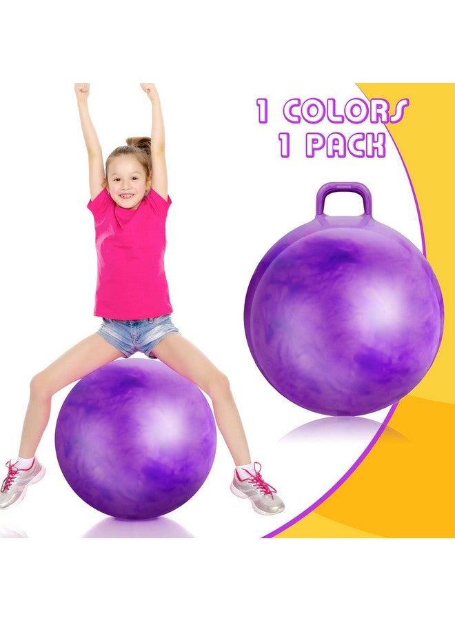 Lewtemi Lewtemi Hopper Ball, Hopping Toys for Kids, 22 Inch Bouncing Ball Hippity with Handle Rubber Hop, Jumping Exercise with Air Pump for Outdoors Games Toys for Boys and Girls Ages 7-12 (Gradient Purple)  - Image 3