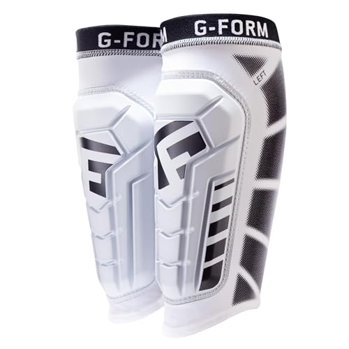 G-Form Pro-S Vento Soccer Shin Guard - Machine-Washable Performance Shin Guards - Flexible SmartFlex Pads - Lightweight, Low-Profile Soccer Gear - White, Adult Large - Image 1