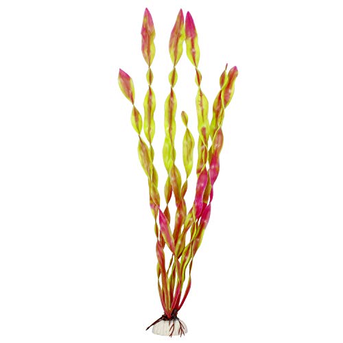 MyLifeUNIT Artificial Seaweed Water Plants for Aquarium Plastic Fish Tank Plant Decorations 10 PCS 12 Inches Tall Wine Red - Image 3