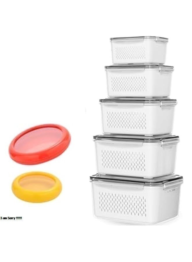 Green Tiger Food Grade Plastic Storage Containers – BPA-Free, Leak-Proof, Microwave & Freezer Safe Meal Prep Box Set – 5 Piece Rectangular Containers for Lunch, Fruits & Vegetables (5) - Image 2